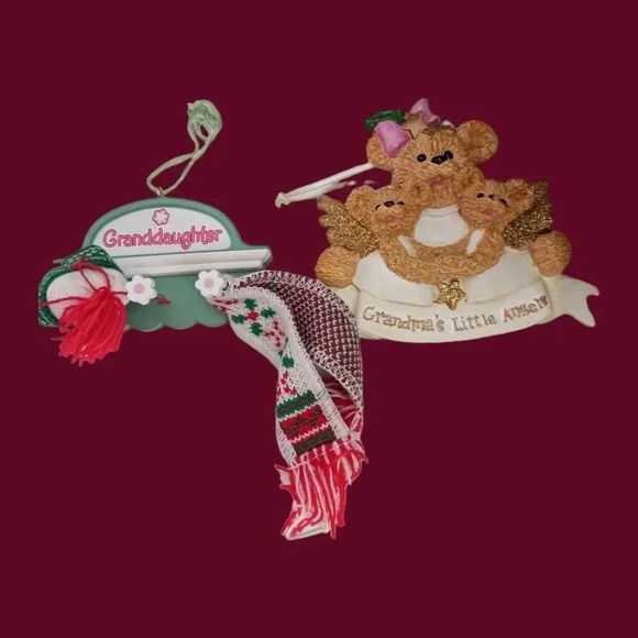 Hallmark & kurt Adler set of 2 christmas ornaments grandma & grandaughter - Picture 10 of 10